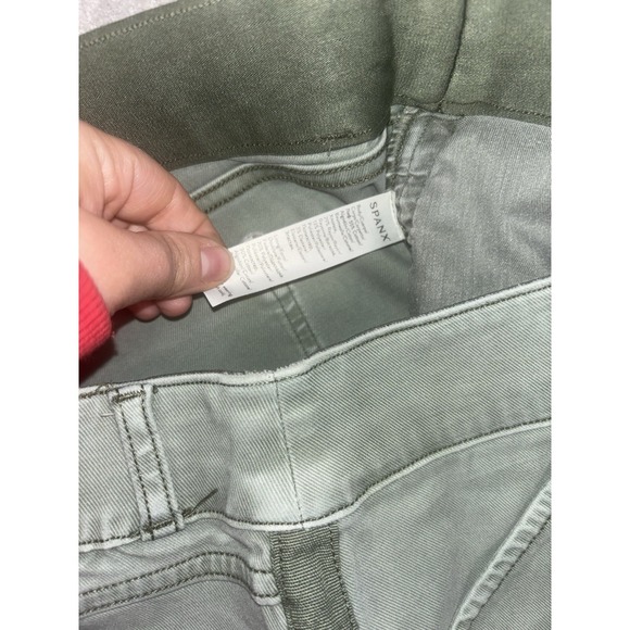 Spanx 5" Stretch Twill Shorts olive Size XL 20318 - Picture 3 of 9